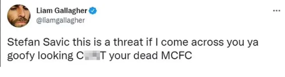 Liam Gallagher, Twitter