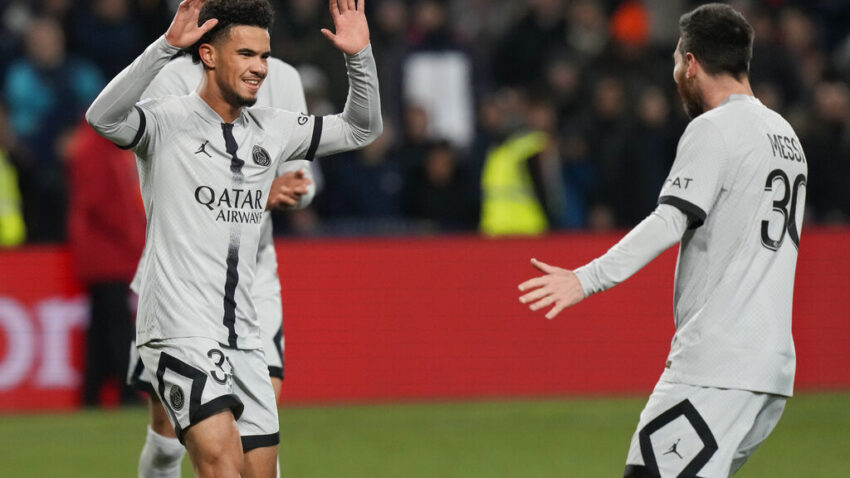 HISTORIC GOAL: The PSG striker is the youngest scorer in League 1