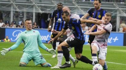 Inter let go of a two-goal advantage to draw with Bologna
