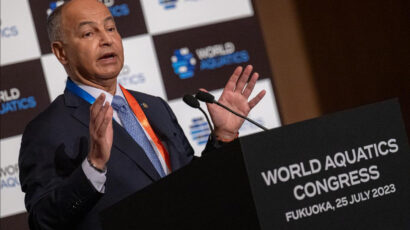 Captain Husain Al-Musallam with greetings to all Aquatics fans