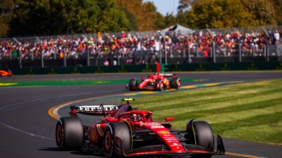 Australian GP: Carlos Sainz leads Ferrari one-two from Charles Leclerc