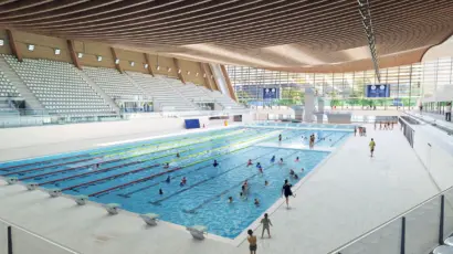 Paris 2024: Official opening of the Olympic Aquatics Centre