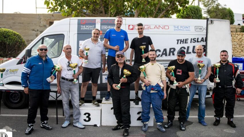 Terence Vella, Christian Azzopardi and Domenic Zammit are the overall winners of the fourth round of the 2024 National Hillclimb Championship