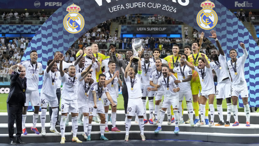 Real Madrid are the first team in history to win UEFA Super Cup six times