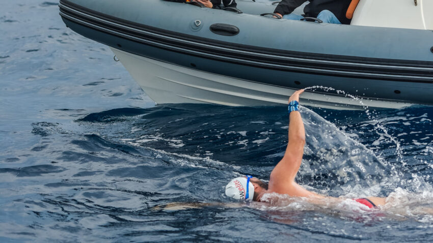 Neil Agius hits 69km of his swim – more than 33% of his swim now completed
