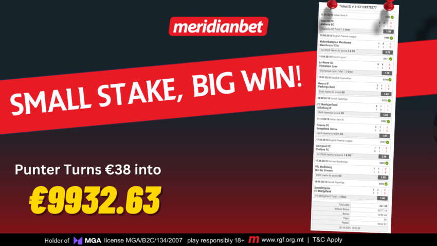 How One Meridianbet Player Hit the Jackpot with Football Accumulator