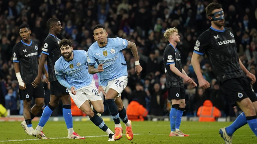 Manchester City beat Club Brugge to make it to the play-offs