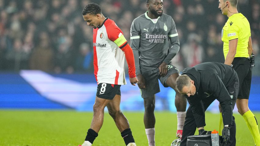Feyenoord's captain sidelined for the remainder of the season due to a knee injury