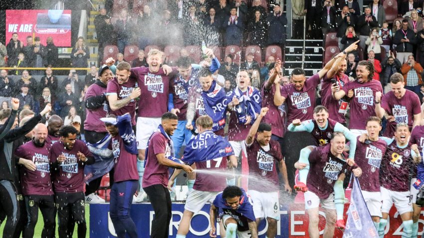Burnley and Leeds celebrate Premier League return