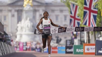Ethiopia’s Tigst Assefa sets women’s-only world record to win London Marathon