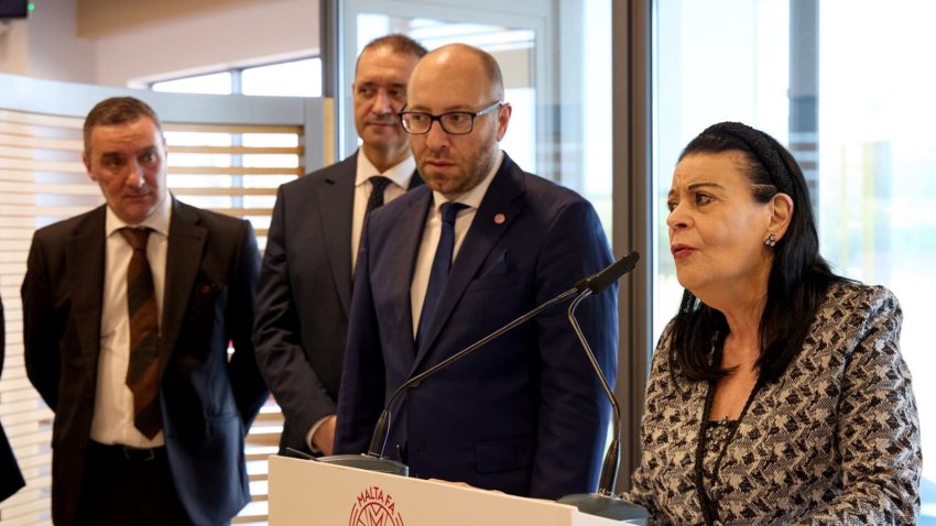 President of Malta Visits Malta Football Association in Honour of 125th Anniversary
