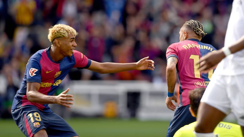 Raphinha and Yamal shine as Barcelona win wild El Clásico