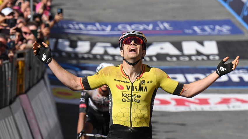 Van Aert wins Giro d’Italia stage nine as Del Toro takes pink jersey