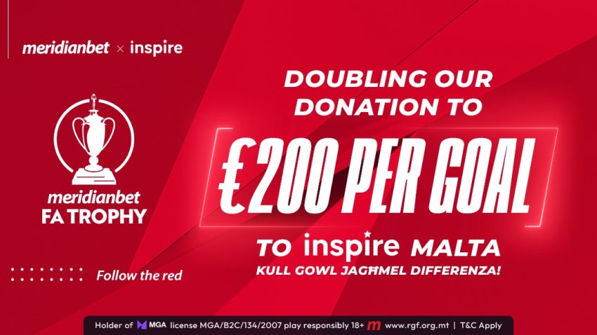 Meridianbet doubles donation drive in FA Trophy charity campaign €200 per goal from Semi-Finals onwards