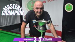 Alex Borg retains Masters Championship Title with victory over Mark Saffrett