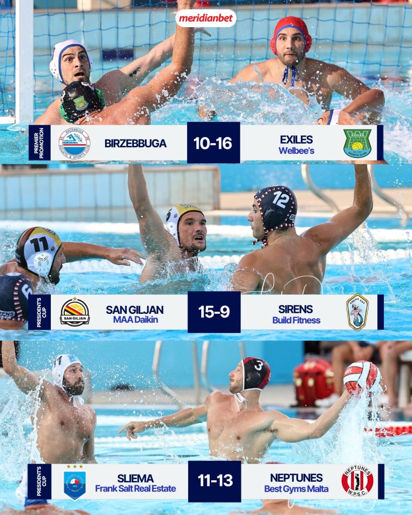 Exiles, San Ġiljan And Neptunes Start Centenary Cup With Wins | Maltasport.mt