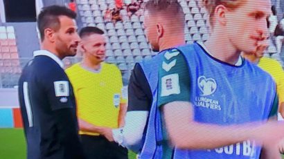 Barktus reunites with old friends after Malta vs Lithuania match