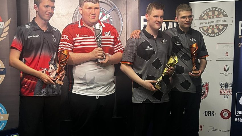 Maltese darts team shines in Hungary: Thomas Sammut places runner-up