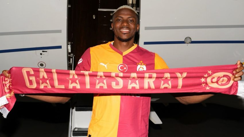 Victor Osimhen presented as Galatasaray complete record signing