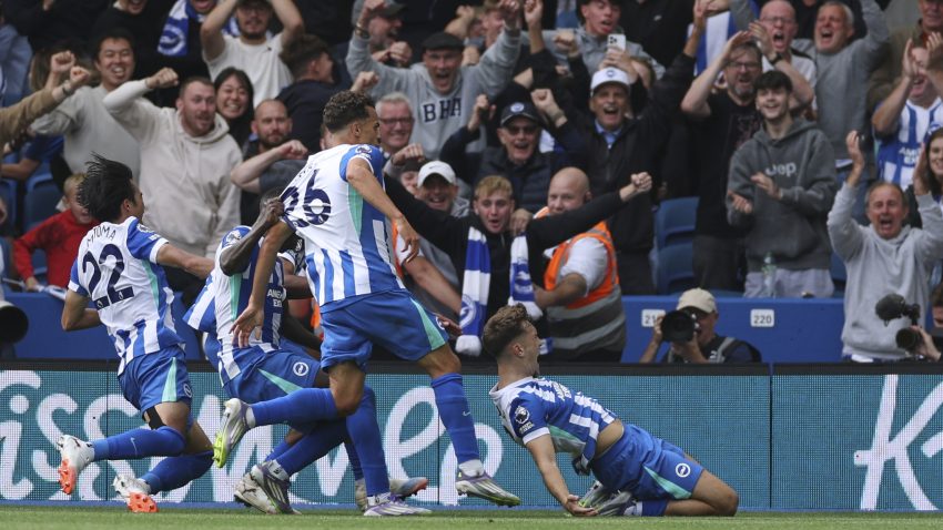 Brighton fight back to beat Man City at the Amex