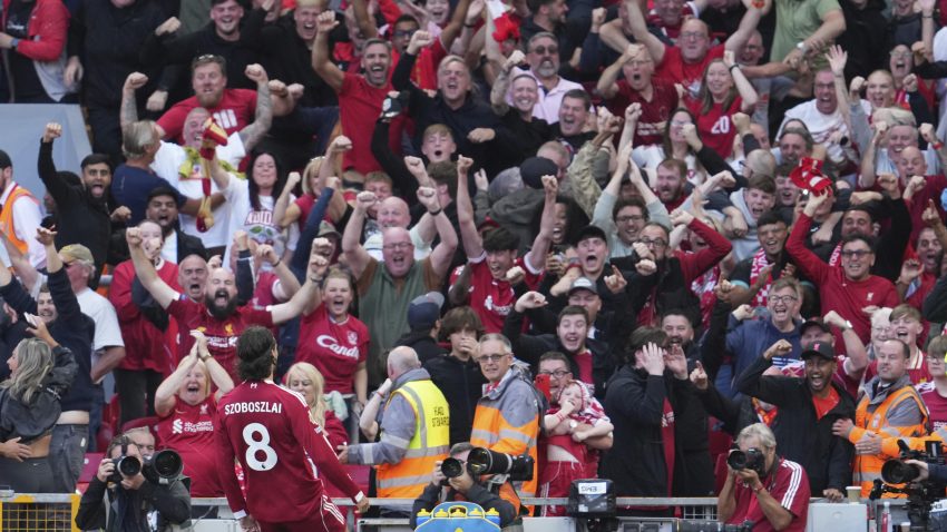 Szoboszlai’s free-kick gives Liverpool win over Arsenal