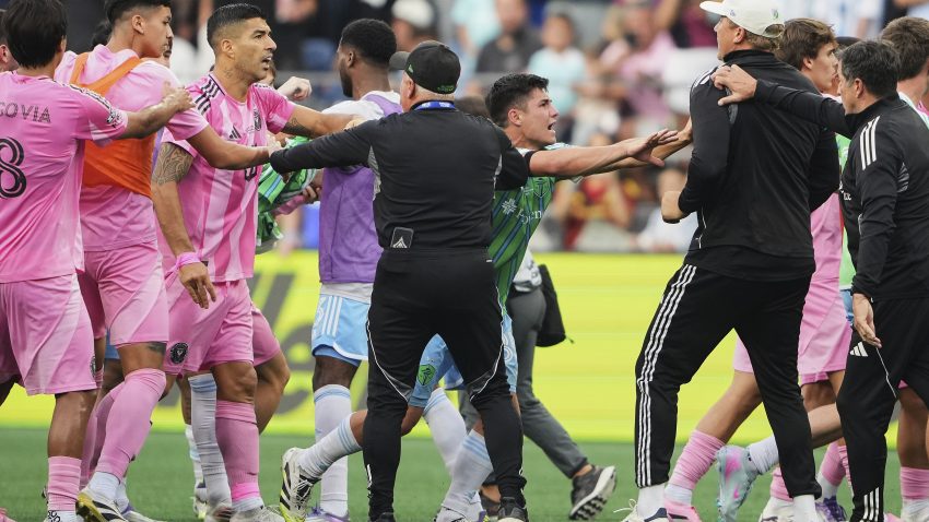 Luis Suarez banned for six matches after spitting incident in Leagues Cup final