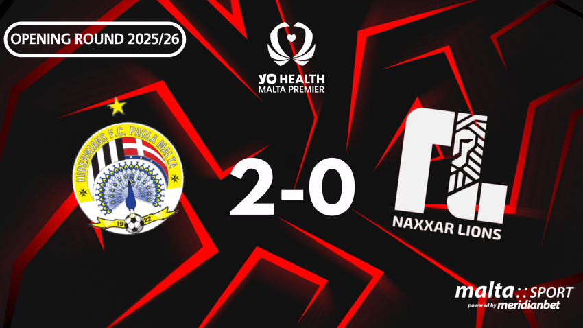 Hibernians top of the table after beating Naxxar Lions