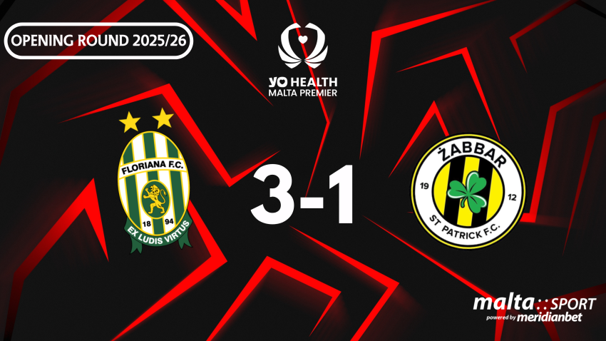 Floriana move up to second with win over Żabbar