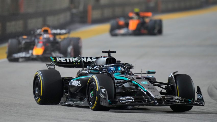 Russell sets the pace in China as Ferrari’s new wing raises questions