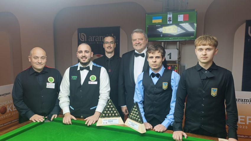 Malta’s snooker team shines at European championship in Golem, Albania but falls short in final against Ukraine