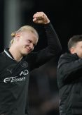 Haaland hits 100 as Manchester City edge Fulham in nine goal epic