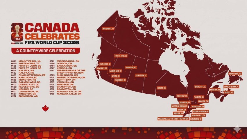 FIFA reveals Canada Celebrates nationwide tour for the FIFA World Cup 2026
