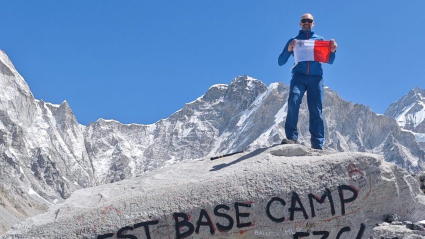 Nicky Ellul reaches Everest Base Camp ahead of summit attempt