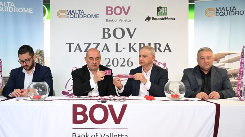 Owners draw starting numbers for BOV Tazza l-Kbira Final 2026