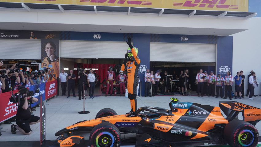 Norris takes Miami sprint pole as Antonelli storms into front row